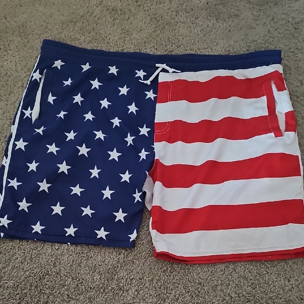 Men's Patriotic Swim Trunks